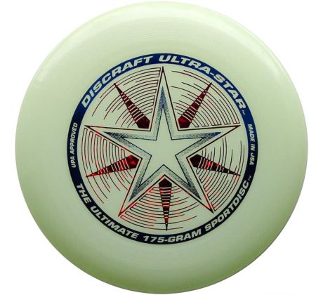 Discraft Ultra-Star 175g Phosphorus Ultimate Frisbee.
